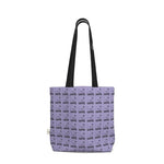 LUTTZ lavender tote bag featuring unique fabric design, minimalist style, and inspired by Mediterranean elegance.