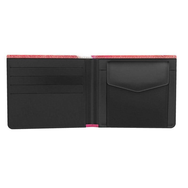 Inside view of the Luttz Designer Wallet with card slots and a pocket, showcasing its practical design.