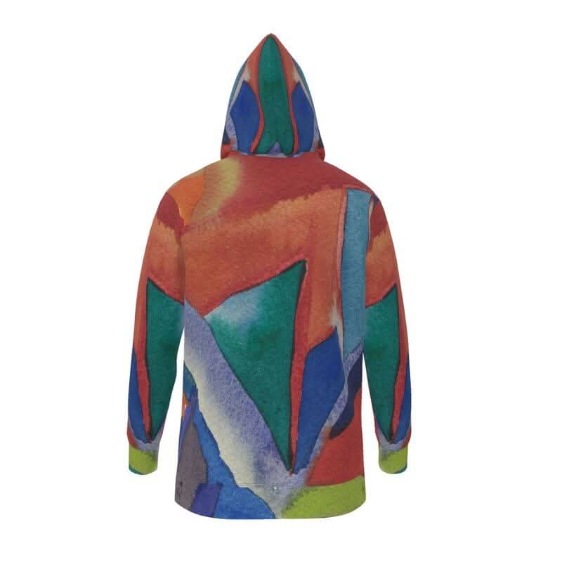 Colorful GRAFICO hoodie by LUTTZ, unisex design with classic cut and relaxed fit, perfect for streetwear lovers.