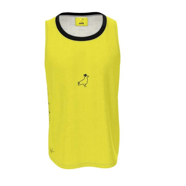 Unique yellow tank top by LUTTZ, inspired by the south of France, elegant and minimalistic designer piece.