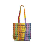 Luxury tote bag by LUTTZ, showcasing unique Mediterranean fabric design inspired by South of France, like an artwork.