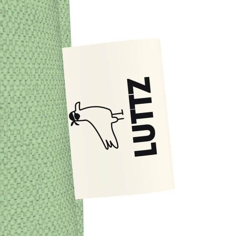 Tag featuring the LUTTZ logo, showcasing a unique design inspired by Mediterranean elements.