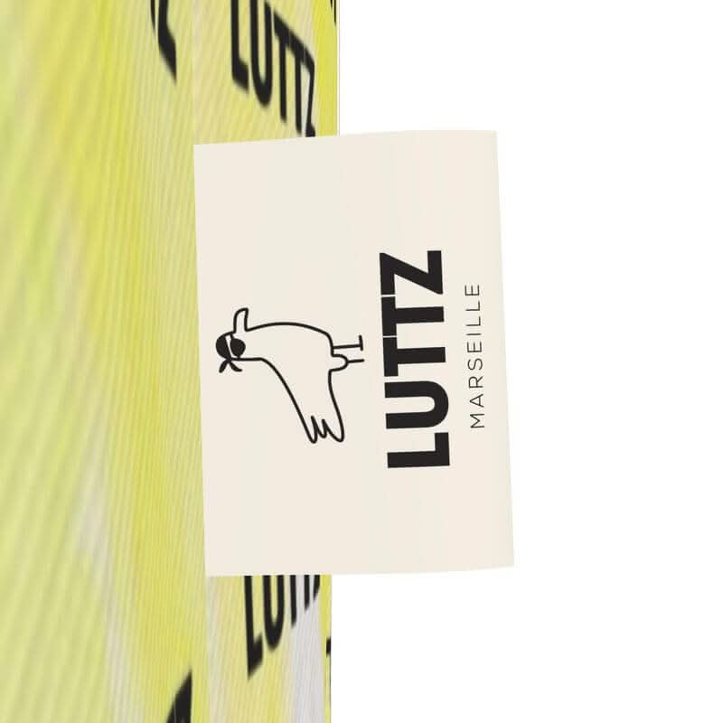 LUTTZ logo on a bright background, showcasing a unique designer brand from Marseille, inspired by Mediterranean style.