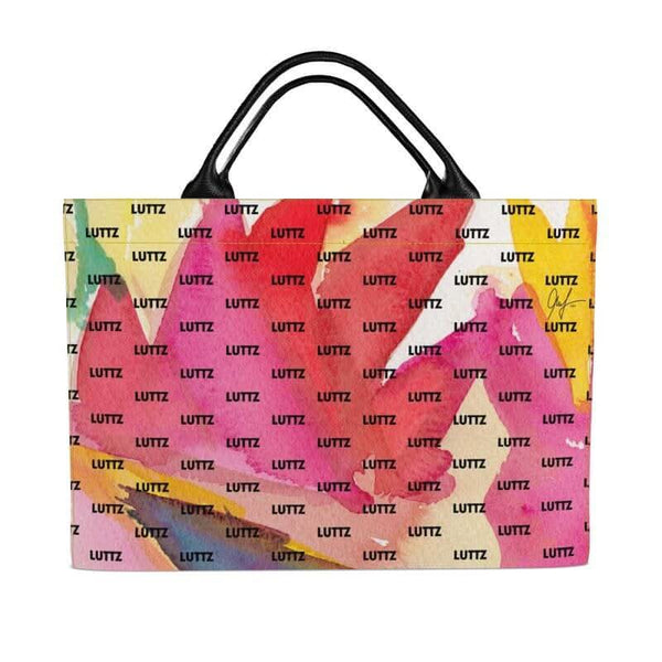 Unique and colorful BIG bag from LUTTZ, inspired by Mediterranean art, perfect beach accessory from Marseille.