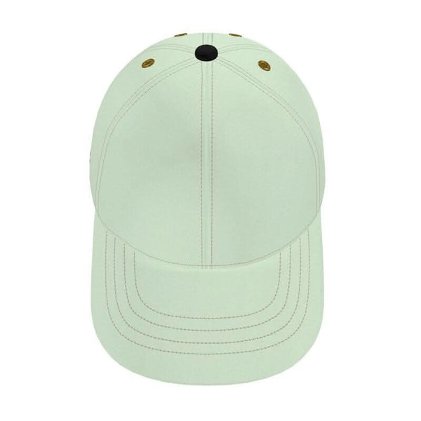 Designer Baseball Cap in olive color with stylish details and classic 6-panel design