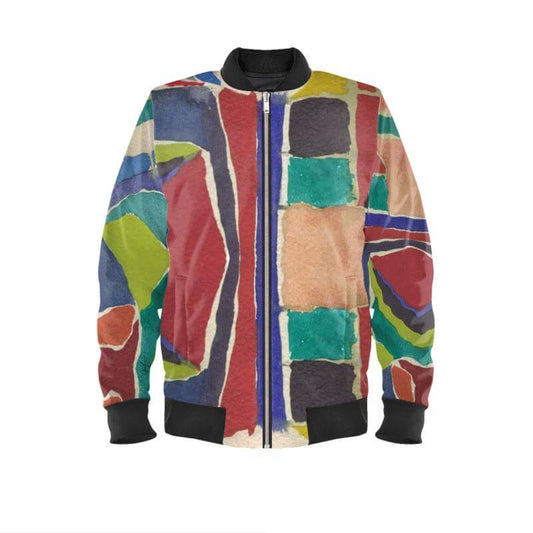 African Vibes luxury bomber jacket by LUTTZ; a unique artistic design, an exclusive designer piece that stands out, inspired by Marseille. 