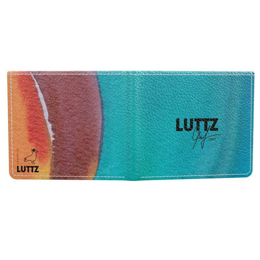 STROMBOLI LUTTZ DESIGNER WALLET featuring an unconventional design with vibrant colors, ideal for storing money.
