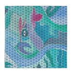 Contemporary silk scarf by LUTTZ, featuring a unique Mediterranean fabric design inspired by the south of France.