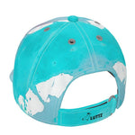 Back view of luxury handmade baseball cap from LUTTZ with unique Mediterranean fabric design, inspired by Marseille.