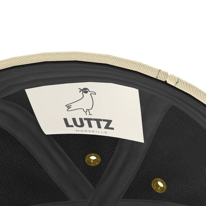 Interior view of the LUTTZ baseball cap, showcasing luxury craftsmanship and unique design inspired by Marseille.