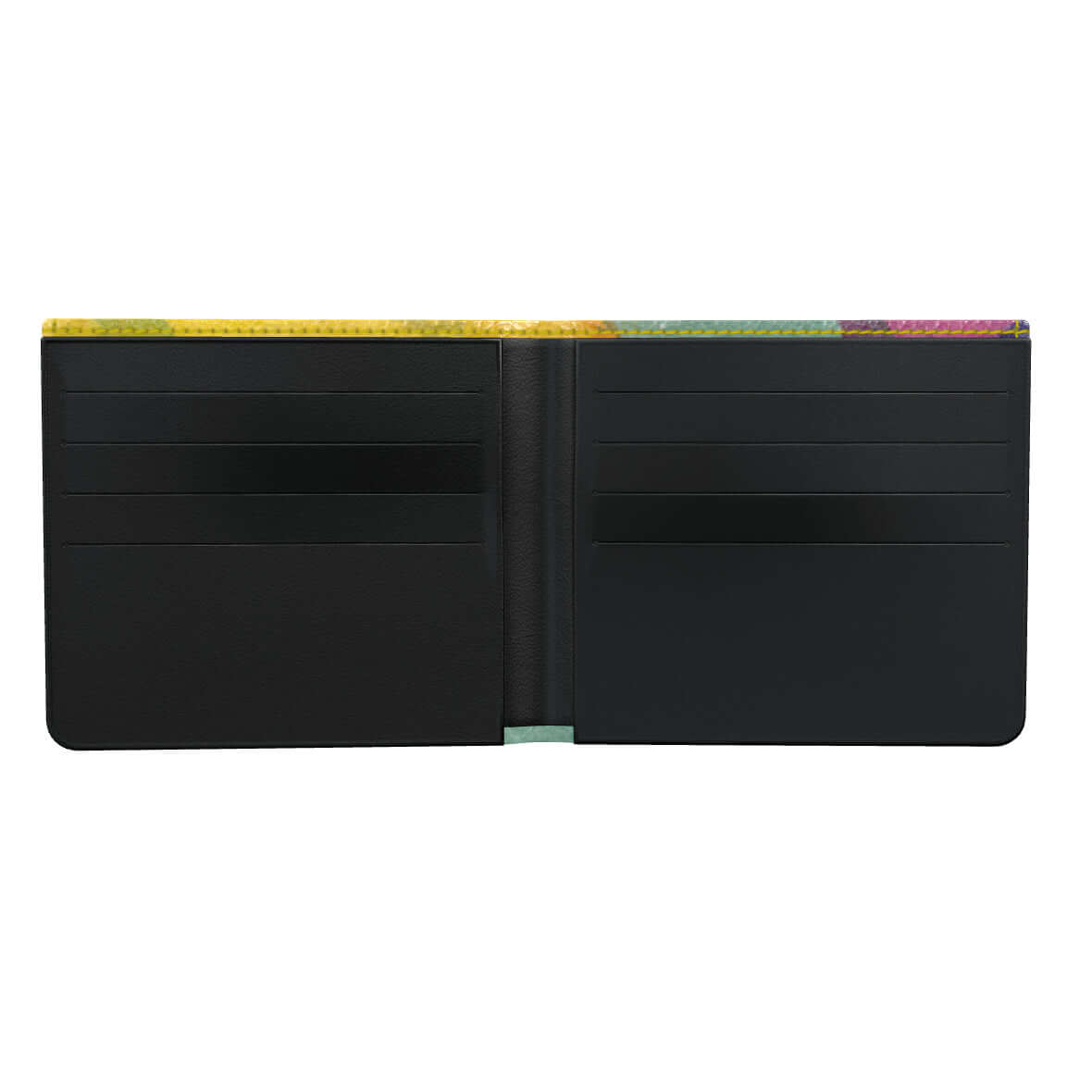 Interior view of the LUTTZ DESIGNER WALLET showcasing multiple card slots and a stylish, unconventional design.