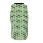 Luxury sleeveless tank top from LUTTZ, featuring a unique green abstract design, inspired by the south of France.