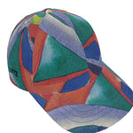 Luxury baseball cap by LUTTZ, featuring unique Mediterranean fabric design like an abstract painting, exclusive piece from Marseille.