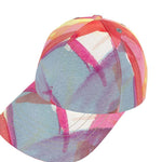 Unique designer baseball cap with Mediterranean-inspired abstract painting design, handmade in Marseille.