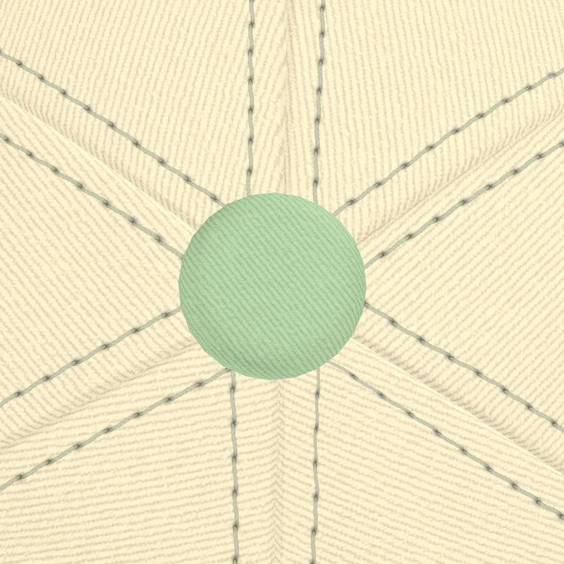 Elegant minimalistic design of a luxury baseball cap, featuring unique unicolor panels, inspired by the south of France.