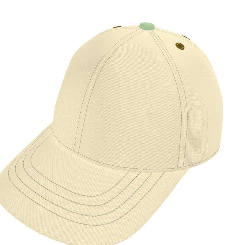Elegant unicolor baseball cap from LUTTZ, luxury designer piece inspired by the Mediterranean and unique colors of the south.