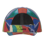 Unique GRAFICO baseball cap by LUTTZ, featuring an exclusive Mediterranean fabric design inspired by the south of France.