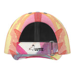 Unique designer baseball cap with Mediterranean fabric design, inspired by the south of France, by LUTTZ.