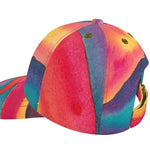 Luxury 6-panel baseball cap with a unique Mediterranean fabric design, inspired by the South of France.